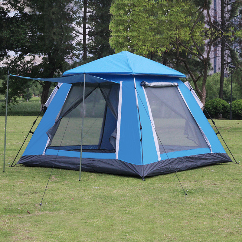 Cheap Goat Tents 4 5 people automatic spring quick opening tent New large space thickening rainstorm outdoor camping camping tent home   